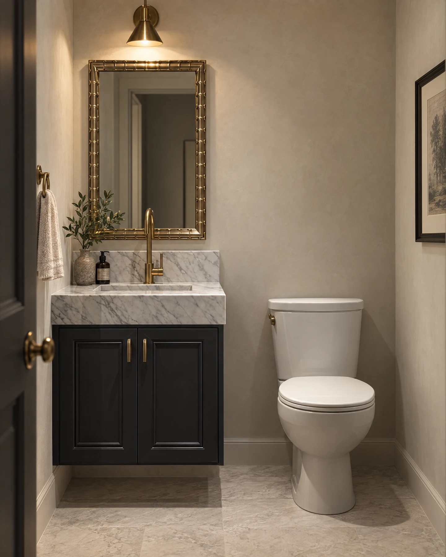 Proposed compact powder room